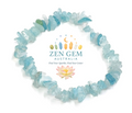 Natural Aquamarine Crystal Chip Bracelet – Elastic Stretch Calm • Clarity •