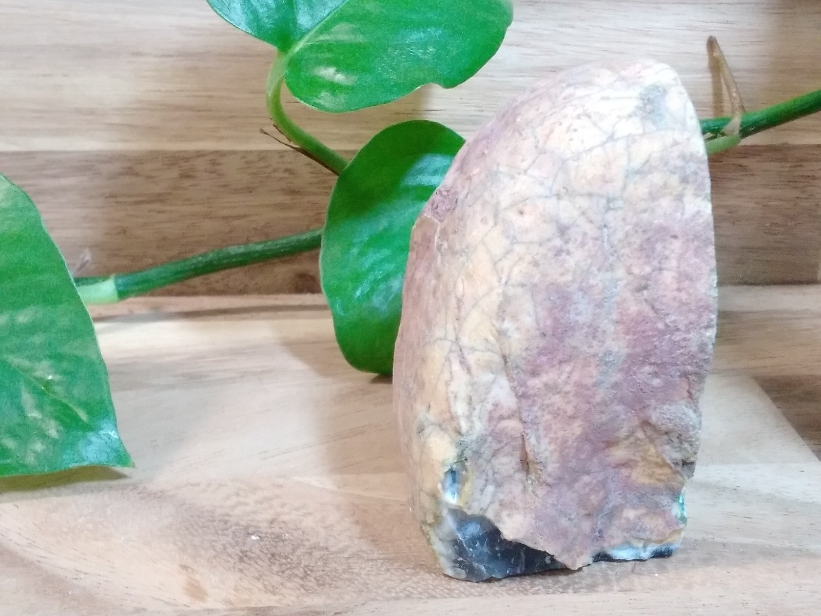 Blue Agate Geode Freeform ~Druzy Crystal Cave polished face ~ 360g 75mm x 70mm