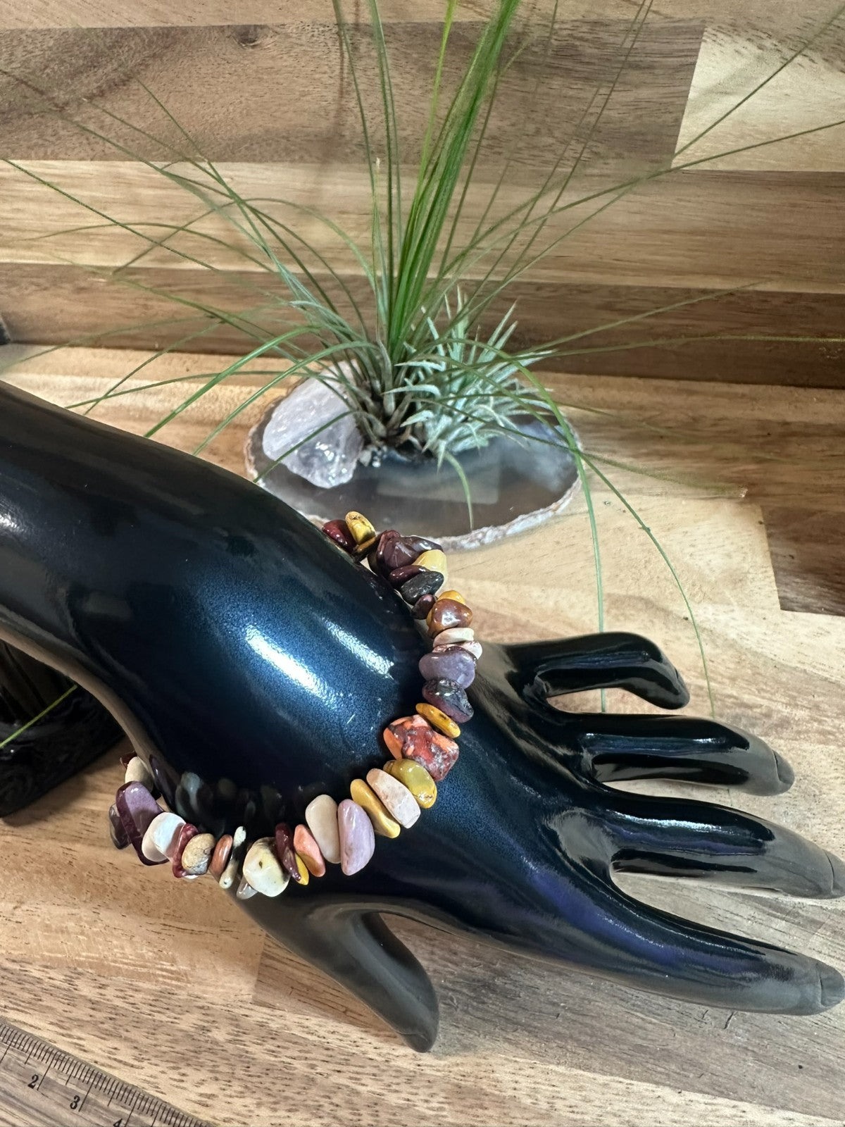 Mookaite Crystal Chip Bracelet – Elastic ~ Grounding • Balance • Earth Energy