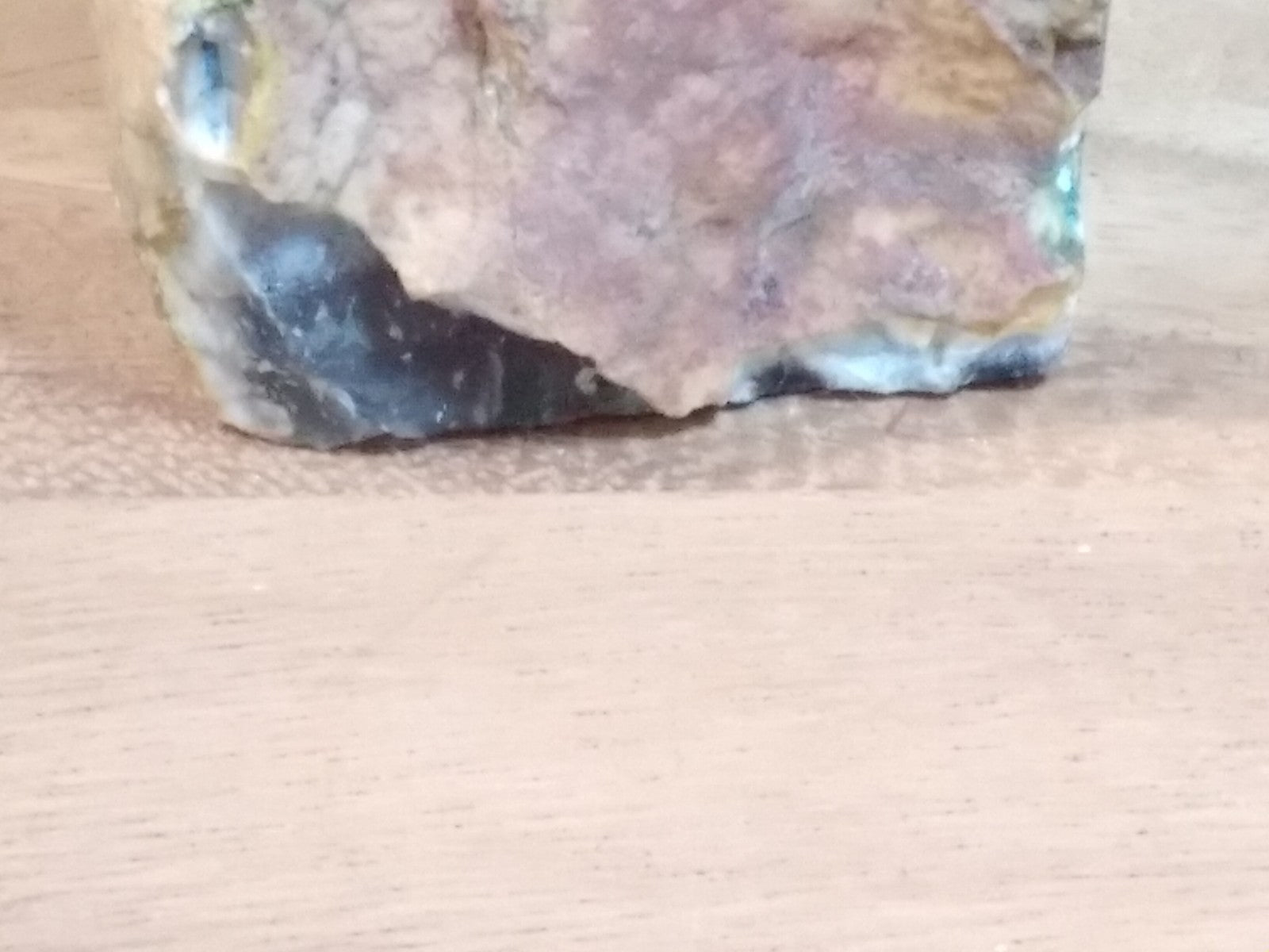 Blue Agate Geode Freeform ~Druzy Crystal Cave polished face ~ 360g 75mm x 70mm