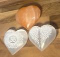 Hand Carved Selenite Heart Crystal ~ Cleanse • Calm • Protect Your Space