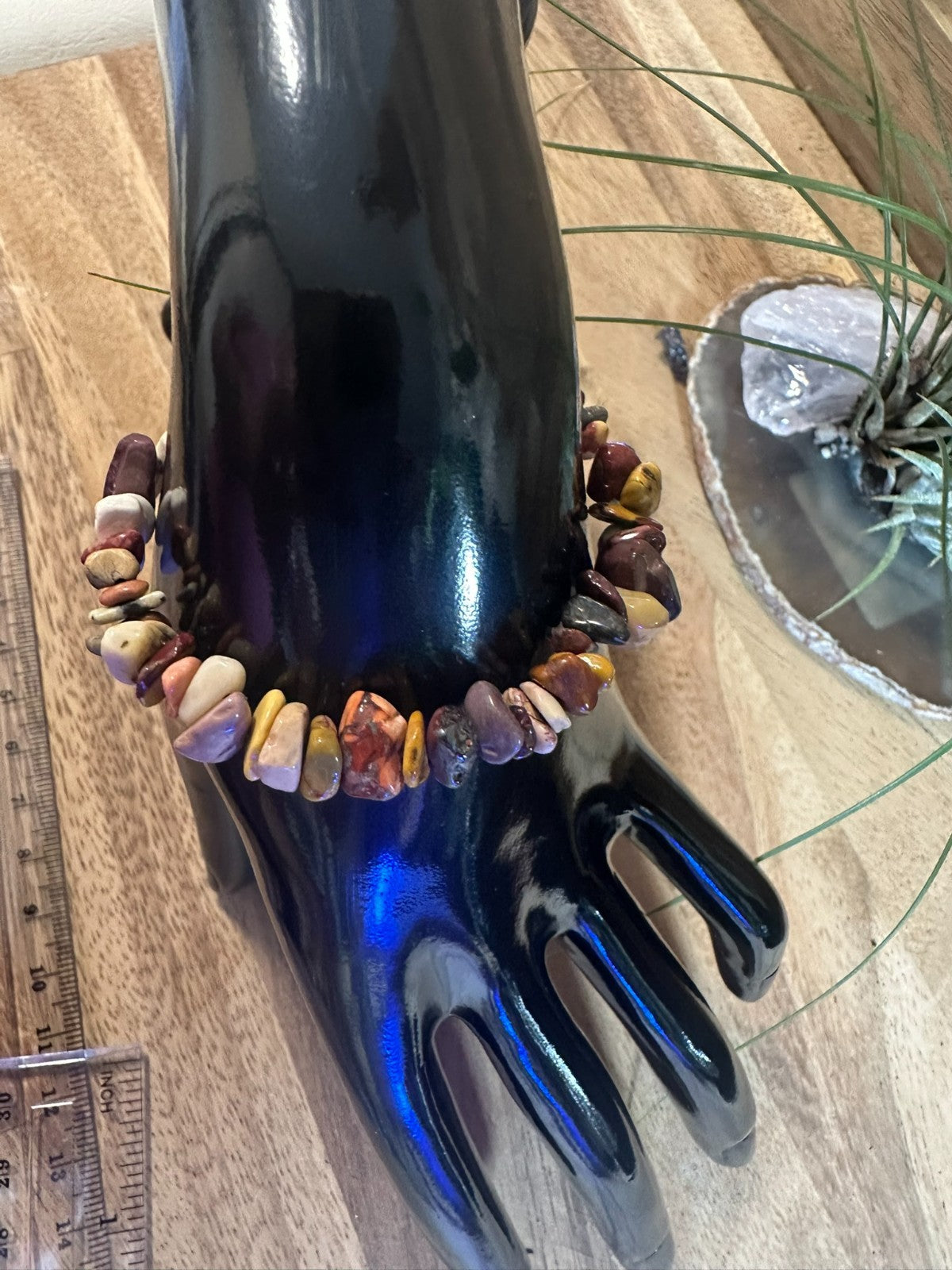 Mookaite Crystal Chip Bracelet – Elastic ~ Grounding • Balance • Earth Energy