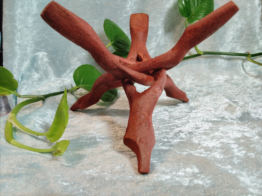 Natural Wood Cobra Folding Tripod Stand ~ Display 4 sizes ~ Crystal, Geode, Shell