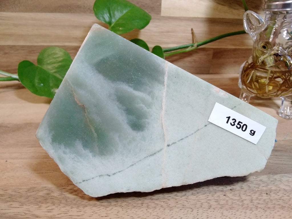 Natural Green Aventurine Freeform ~ Cut Base Display Stone ~1.35kg 130mm x 120mm