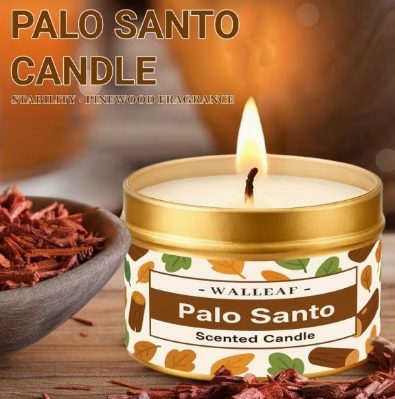 Walleaf Palo Santo Scented Candle ~ Premium Peruvian Sacred Wood~ Purification