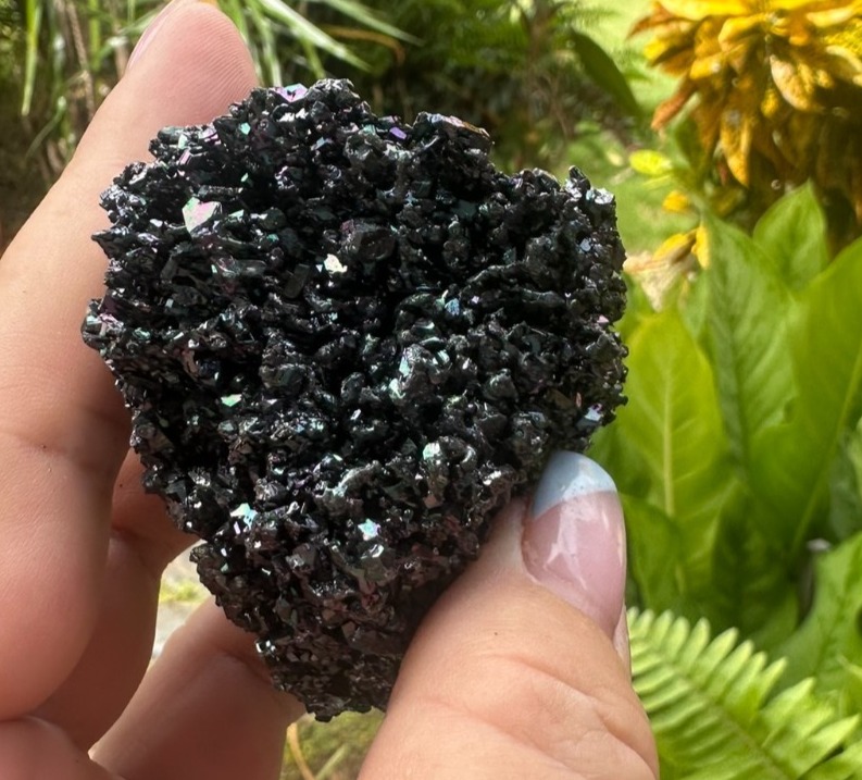 Rainbow Hematite ~ Crystal Cluster ~ Iridescent Metallic Mineral Specimen ~ 106g