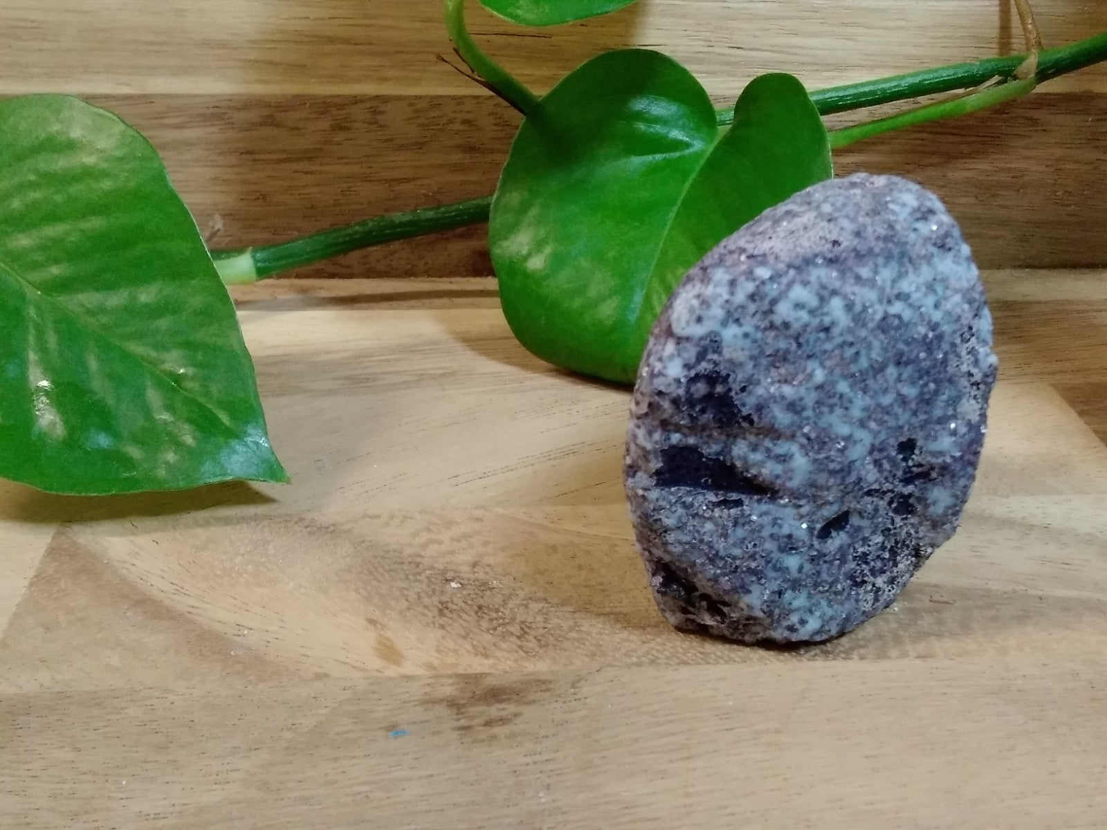 Purple Agate Geode Freeform ~Druzy Crystal Cave polished face ~ 135g 50mm x 45mm