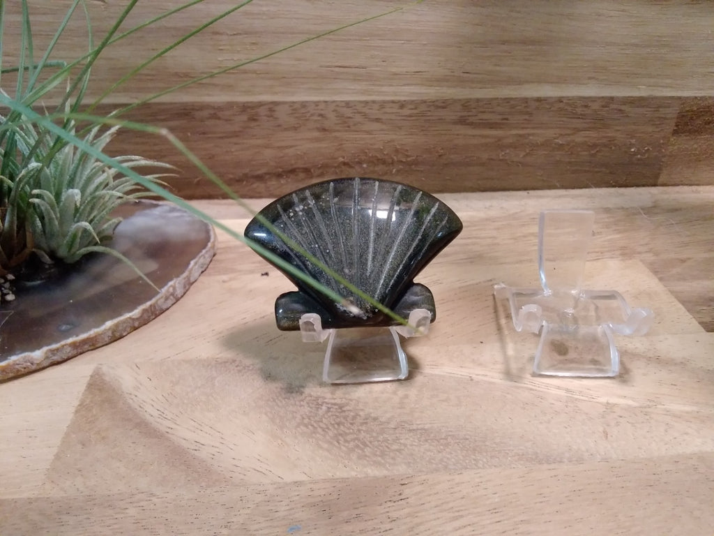 2 x Large Acrylic Crystal Stand ~ Clear Display Stand 6cm x 7.5cm x 6 cm
