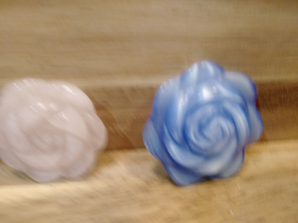 2" Natural Blue Opalite  Carved Rose ~ Flowers ~ Crystal ~Reiki ~ Healing ~ 1pc