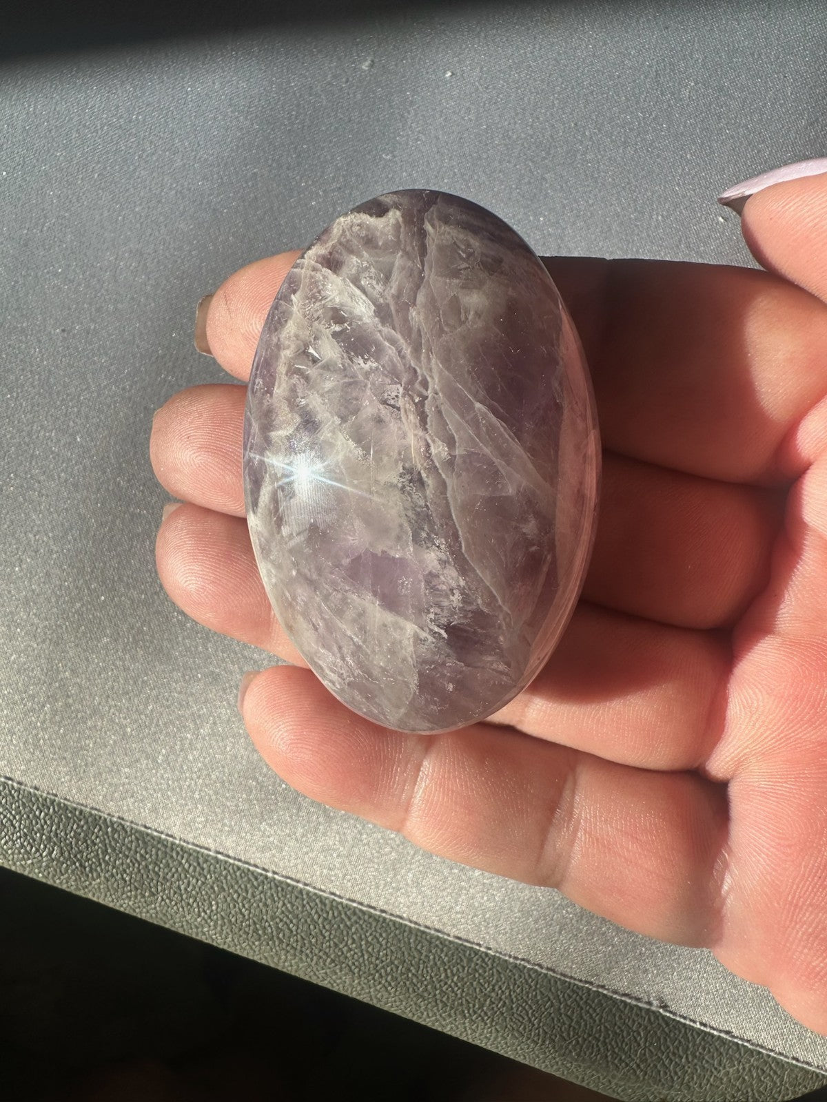 Palm stone Amethyst ~