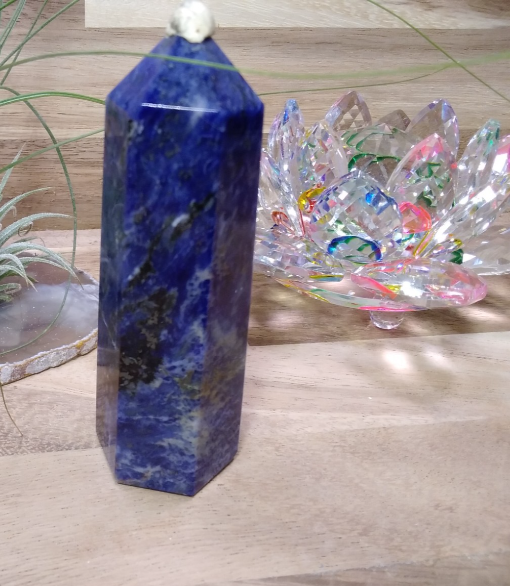 Sodalite Tower ~ 10cm ~ Crystal Generator ~ Blue Stone Healing Crystal ~ 140g