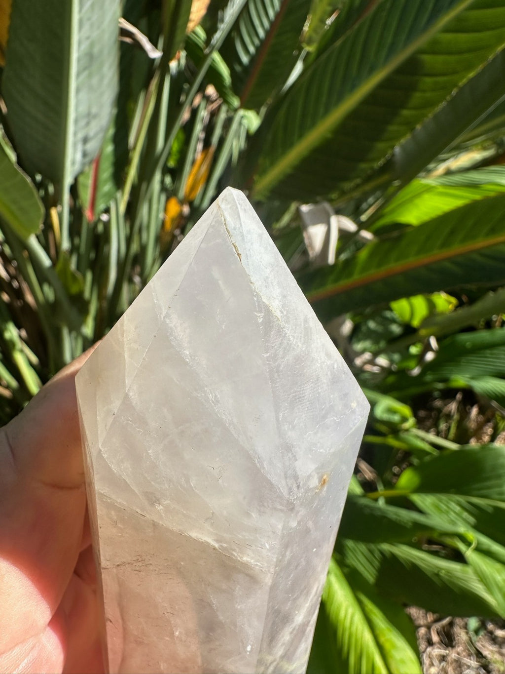 Blue Rose Quartz Tower Generator Crystal Point Healing Stone Natural Polished ~E