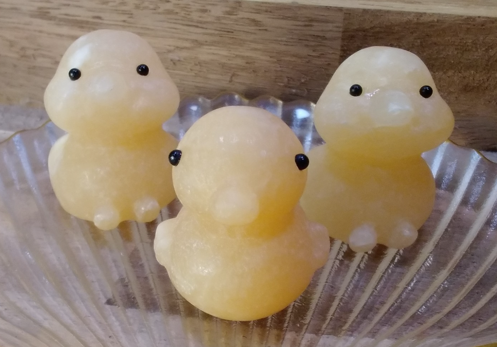 Natural Orange Calcite Duck Carving –4 m Crystal Figurine ~ Joy • Confidence (B)
