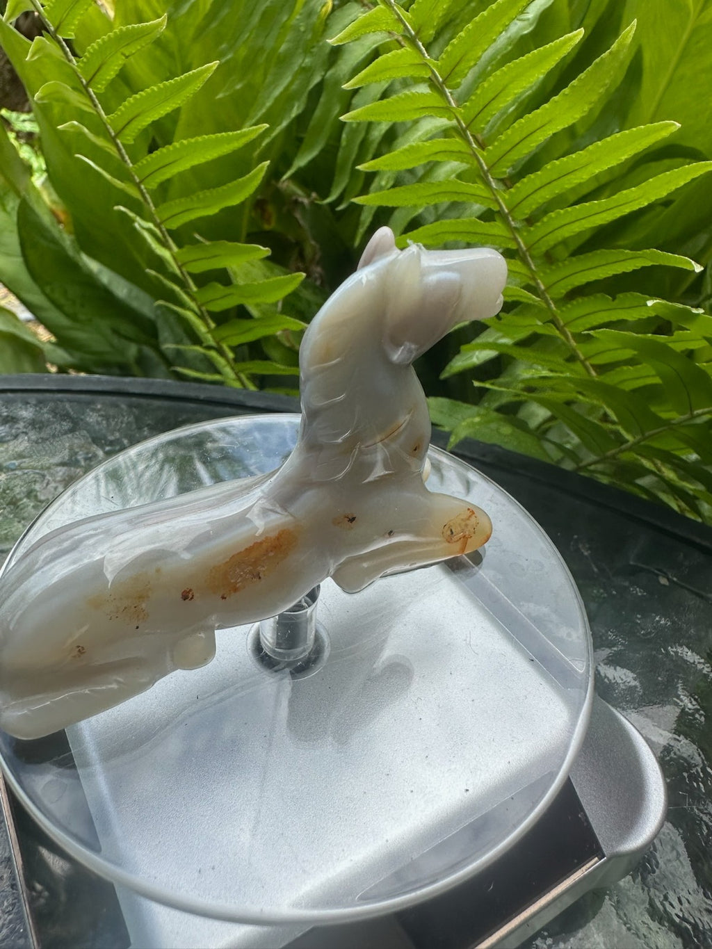 Agate Horse Carving ~ 7.5cm ~ Natural Crystal Horse Figurine ~ Animal Statue (A)