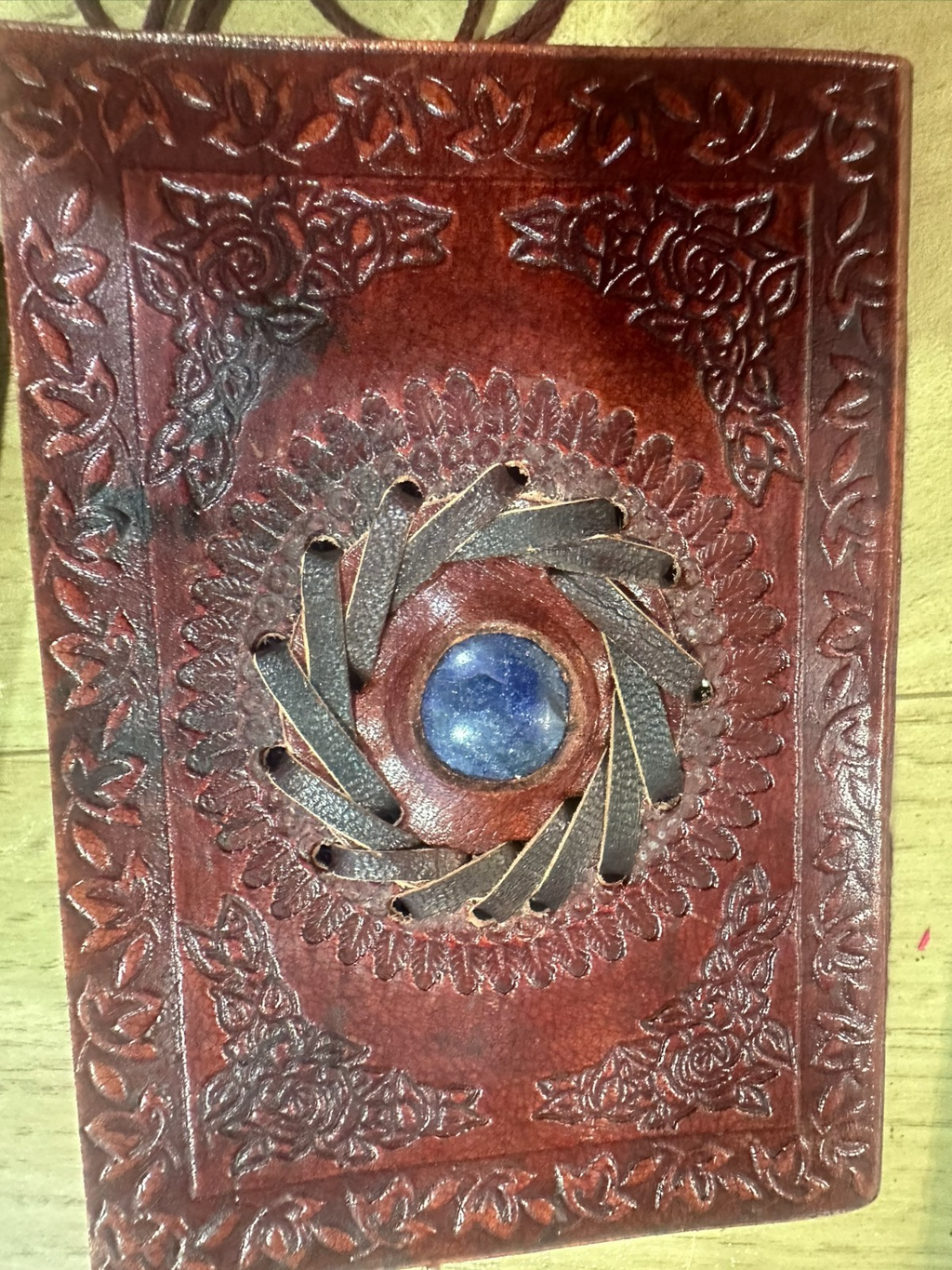 Lapis Lazuli Crystal & Leather Journal Set Transformation, Healing & Intention