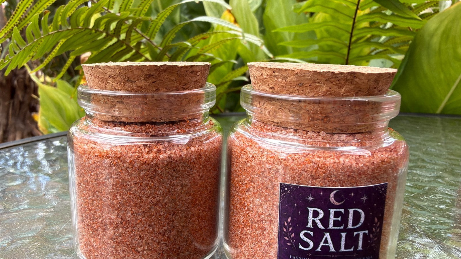 Mini Ground Red Ritual Salt Bottle  Wicca Pagan Spell Jar Altar Magic Witchcraft