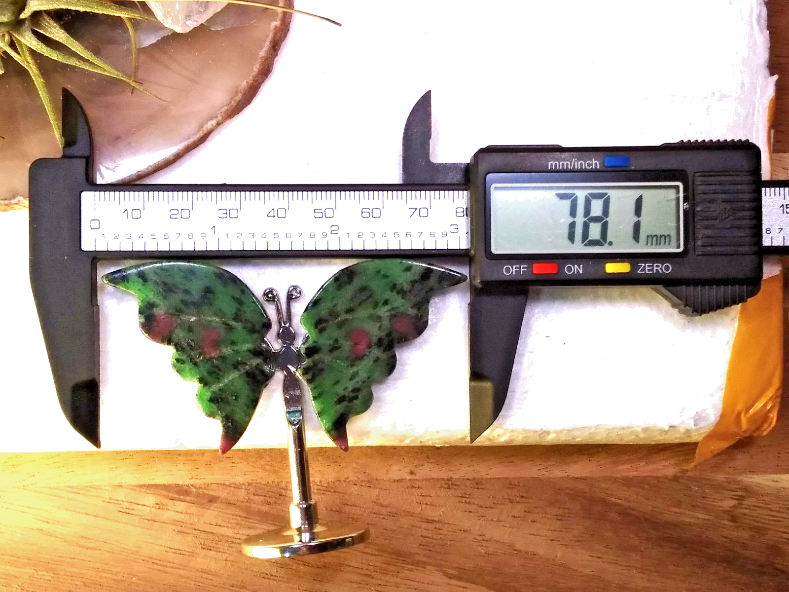 Ruby in Ziosite Butterfly – Crystal Wing Display on Stand Strength • Courage