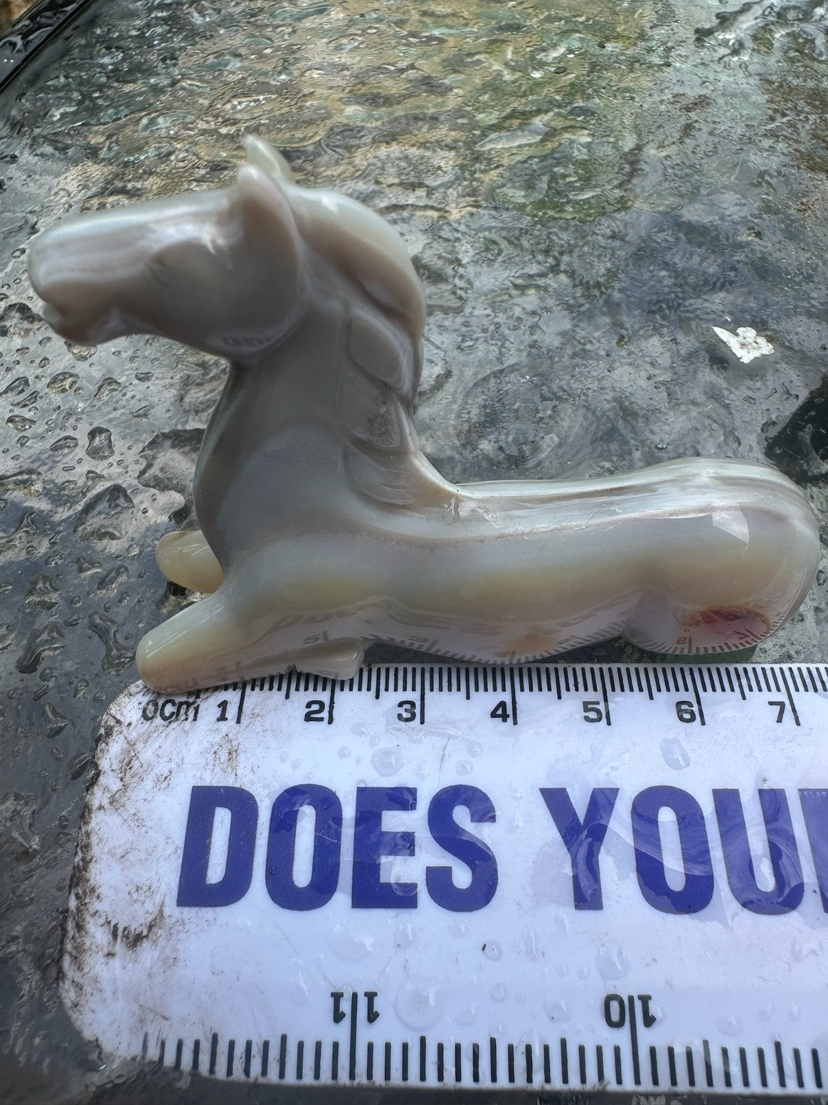 Agate Horse Carving ~ 7.5cm ~ Natural Crystal Horse Figurine ~ Animal Statue (A)