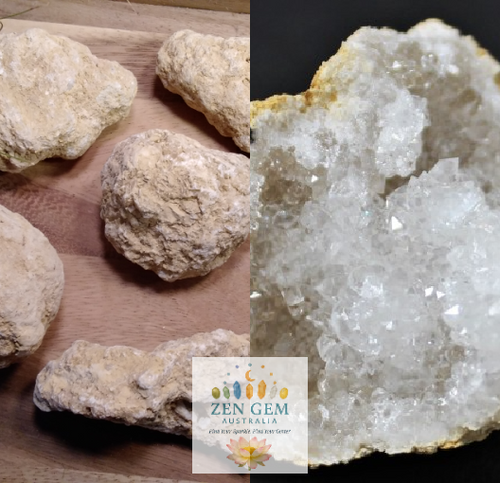 1 Large x Natural Quartz / Crystal Geode Break Your Own Geodes ~ Crystal Caves