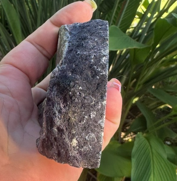 Purple Agate Geode Slice ~ Druzy Crystal polished display ~ 389 g 110mm x 70mm