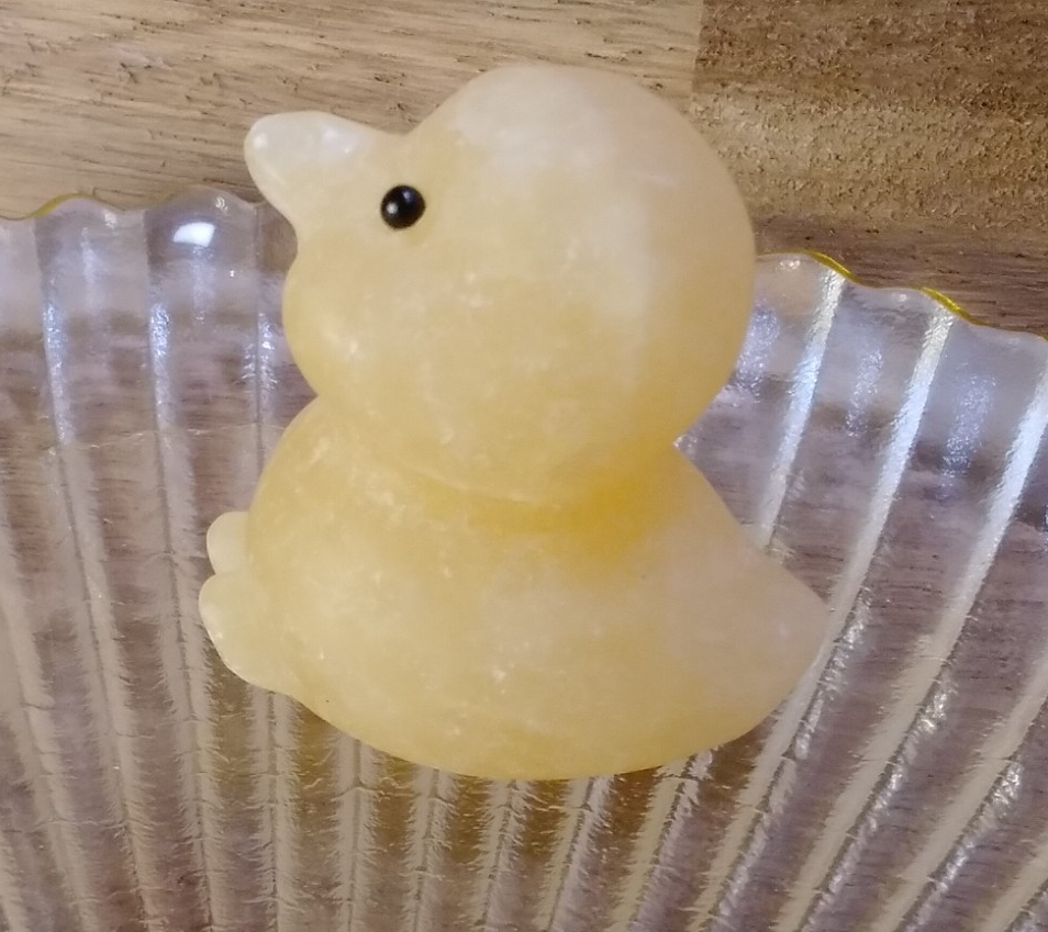 Natural Orange Calcite Duck Carving –4 m Crystal Figurine ~ Joy • Confidence (B)