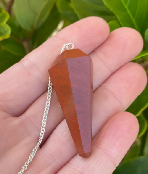 Red Quartz  Pendulum ~ Crystal Dowsing Tool ~ Divination ~ Vitality •