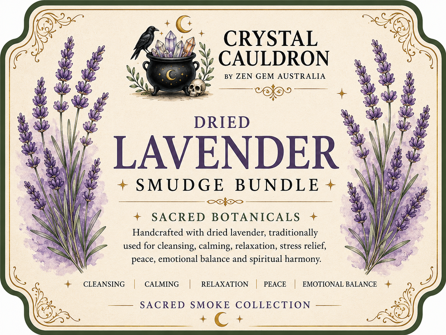Lavender Smudge Bundle Herbal Cleansing Relaxation Ritual Smoke Stick AUST