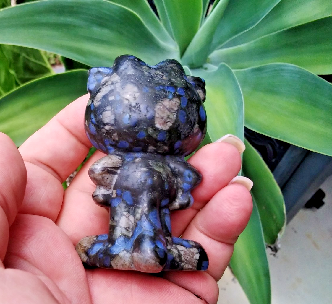 Natural Rhyolite Garfield Carving – Crystal Figurine Balance • Growth •