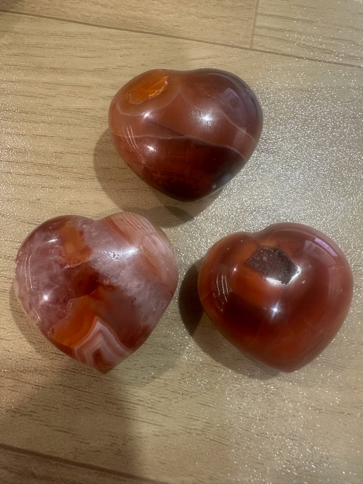 Carnelian Crystal Heart x 1 – Polished Stone 3–4cm Confidence • Motivation