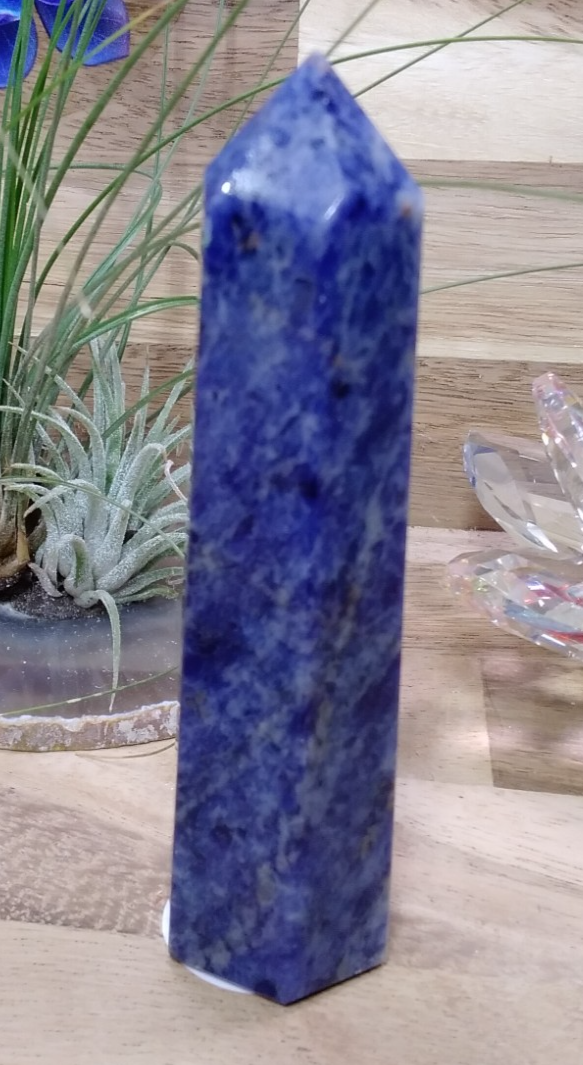 Sodalite Tower ~ 10cm ~ Crystal Generator ~ Blue Stone Healing Crystal ~ 110g