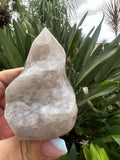Blue Rose Quartz Flame ~ Crystal Natural Polished Healing Stone Display ~ A