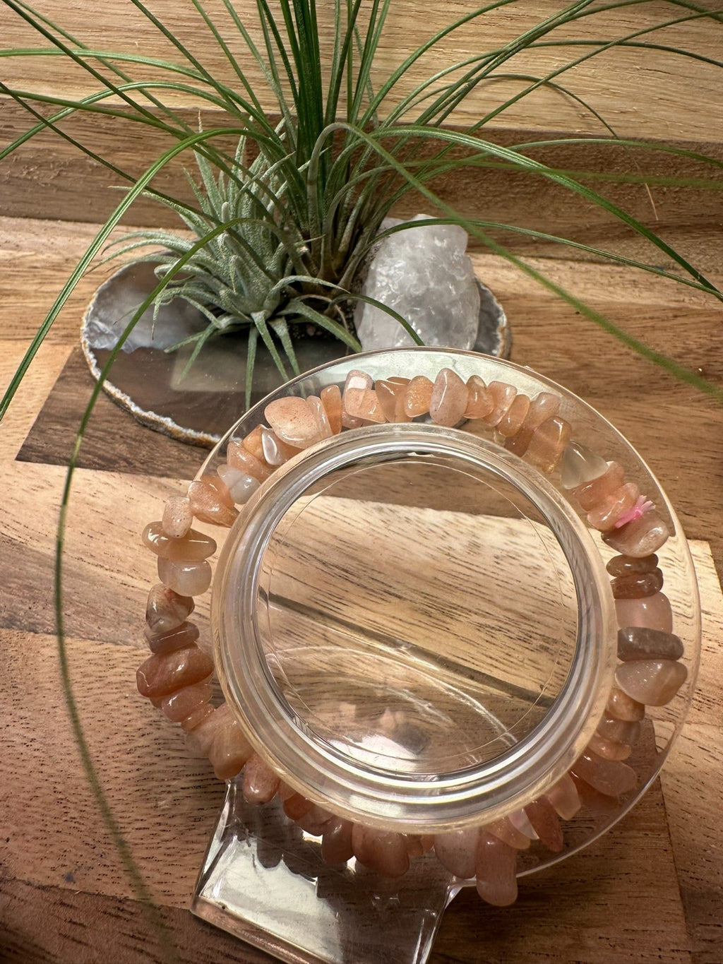 Sunstone Crystal Chip Bracelet – Elastic ~ Joy • Confidence • Positive Energy