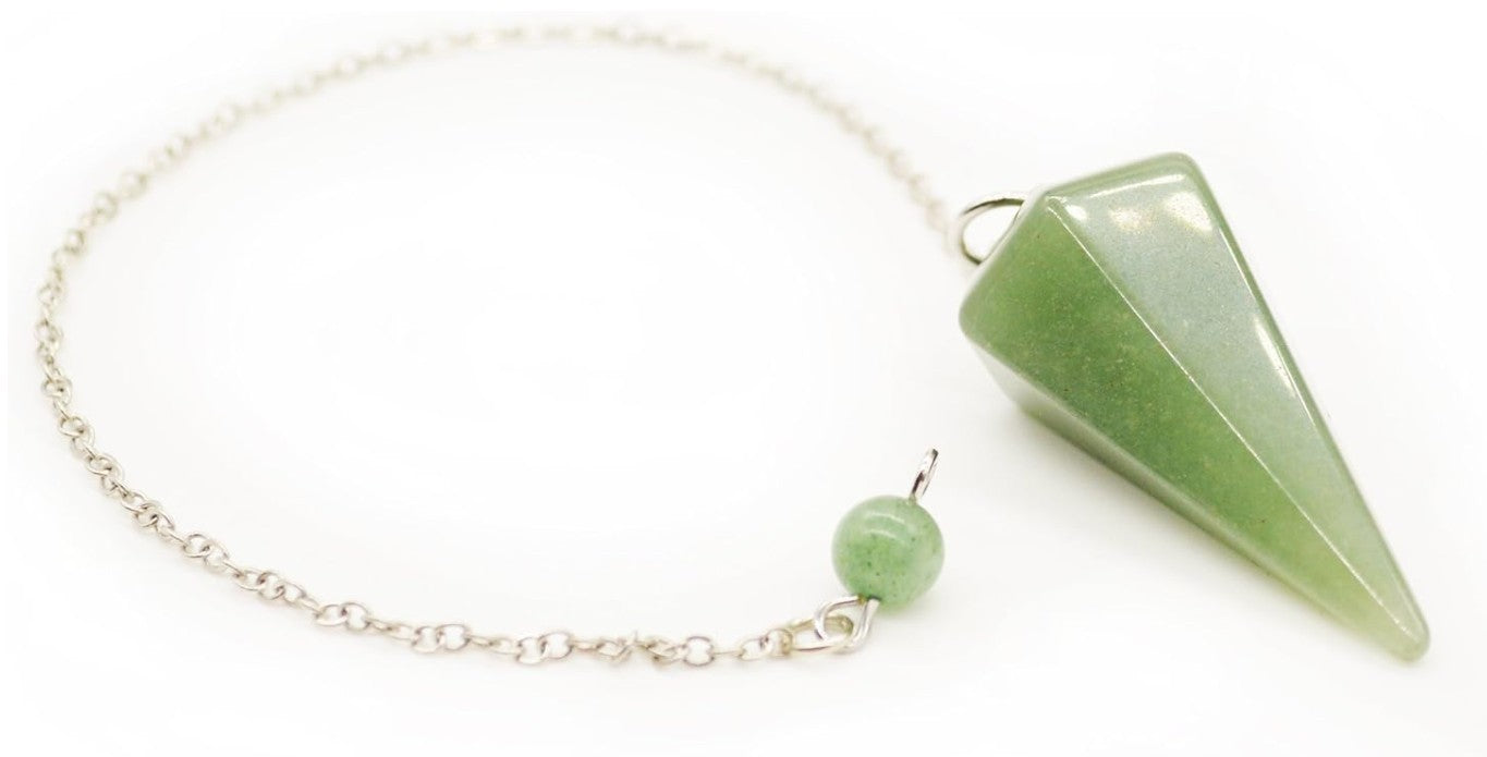 Green Aventurine Pendulum ~ Crystal Dowsing Tool ~ Divination ~ Abundance •