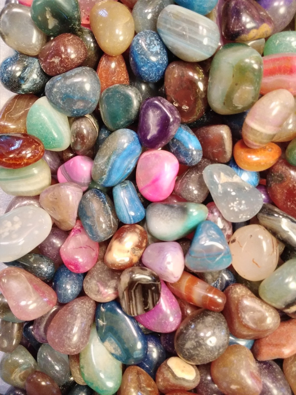 Agate Tumble Stone Mix ~ 500 gm ~ Natural Stone Tumbled and Polished ~ Australia