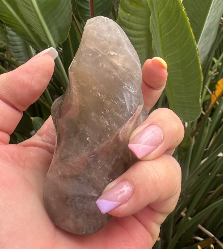 Blue Rose Quartz Flame ~ Crystal Natural Polished Healing Stone Display ~ D