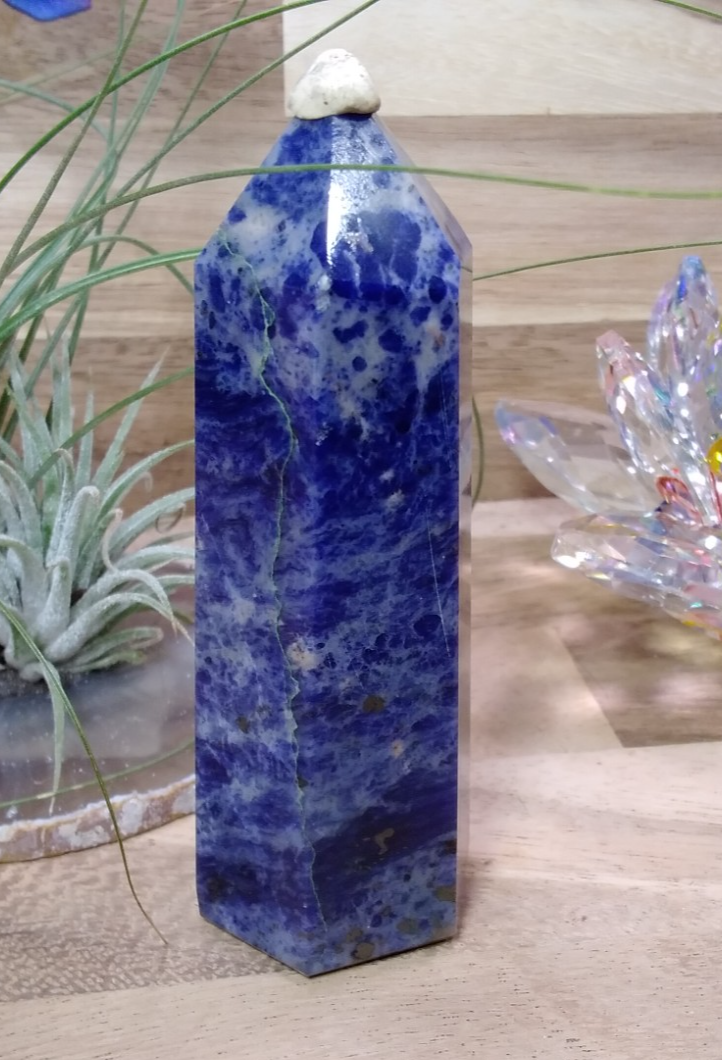Sodalite Tower ~ 10cm ~ Crystal Generator ~ Blue Stone Healing Crystal ~ 152g