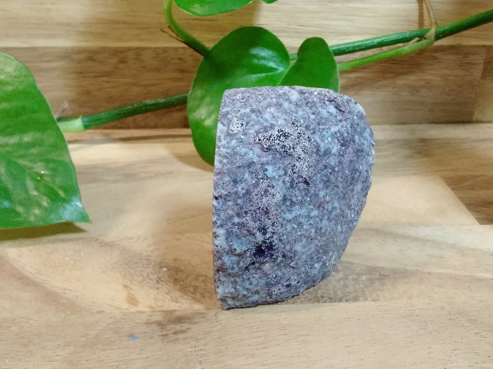 Purple Agate Geode Freeform ~Druzy Crystal Cave polished face ~ 135g 50mm x 45mm