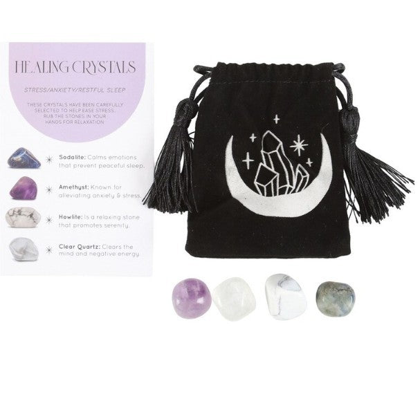 Trinket Dish Crystal Gift Set – Stress, Anxiety & Restful Sleep Calm • Relax •