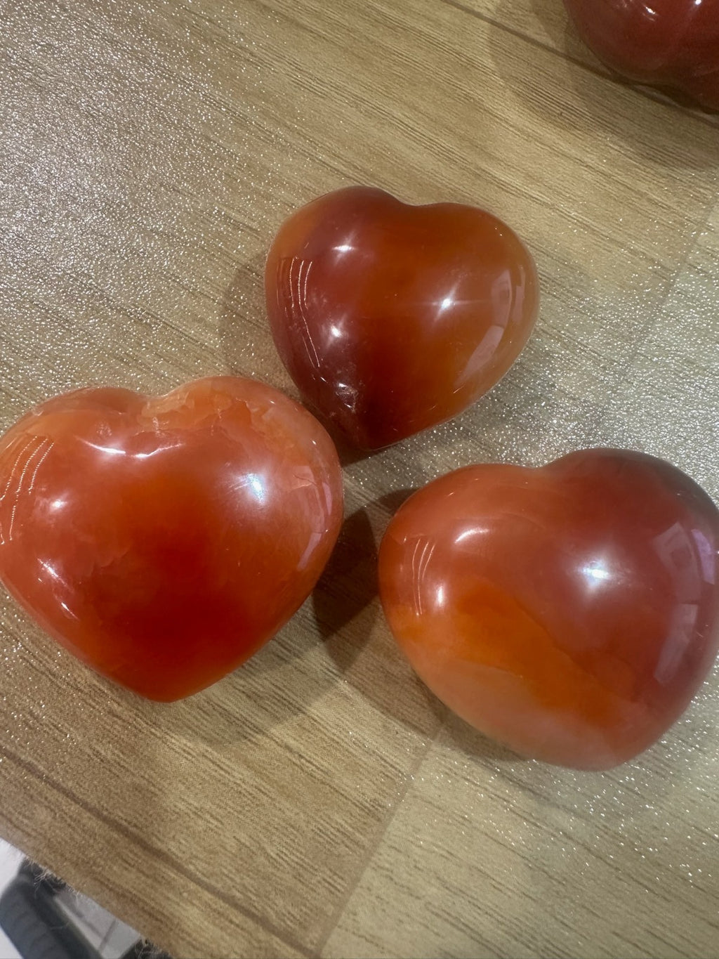 Carnelian Crystal Heart x 1 – Polished Stone 3–4cm Confidence • Motivation