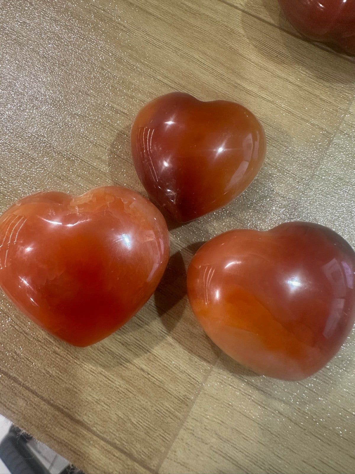 Carnelian Crystal Heart x 1 – Polished Stone 3–4cm Confidence • Motivation