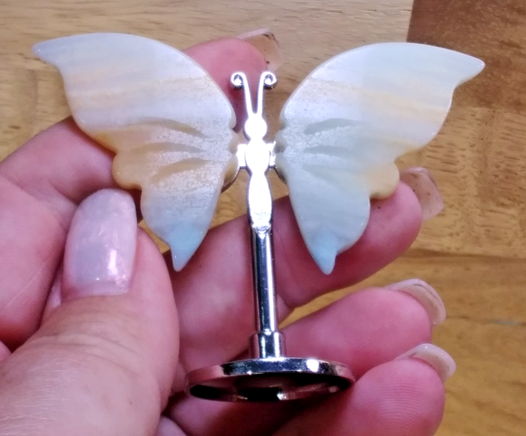 Yellow Calcite Butterfly – Crystal Wing Display on Stand Strength • Confidence B