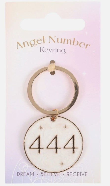 Angel Number Keyrings ~ Metal Charm Key Rings ~ Numerology Protection