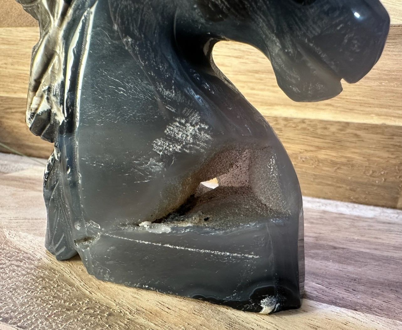 Volcanic Agate Unicorn Carving – Crystal Statue ~ Strength • Transformation 11cm