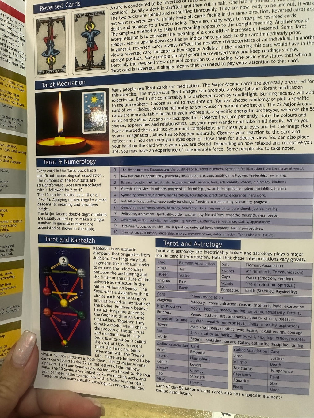Tarot Guide Pamphlet – Aracaria Guides Major & Minor Arcana • Card Meanings •