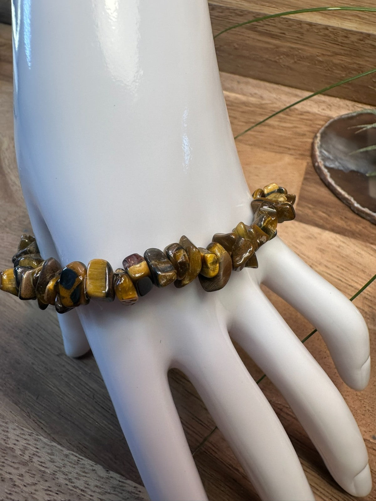 Tigers Eye Chip Bracelet – Elastic ~ Confidence • Courage • Grounding