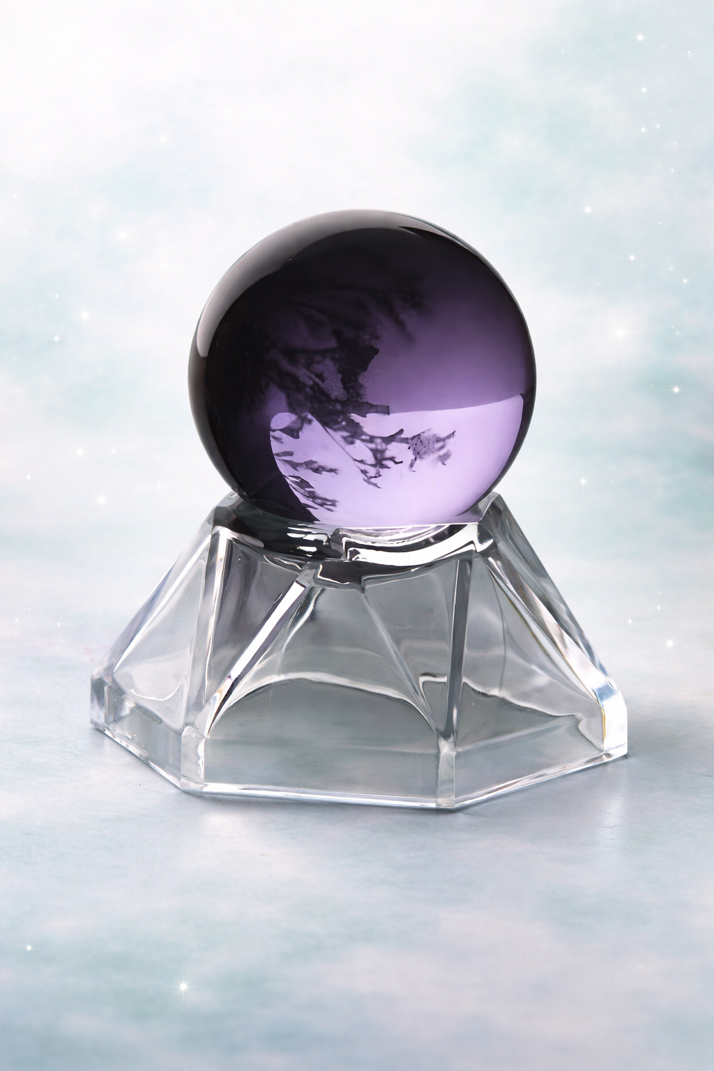 2 x small Acrylic Crystal Stands – Clear Display Sphere Stand ~ 4.6cm x 2 cm