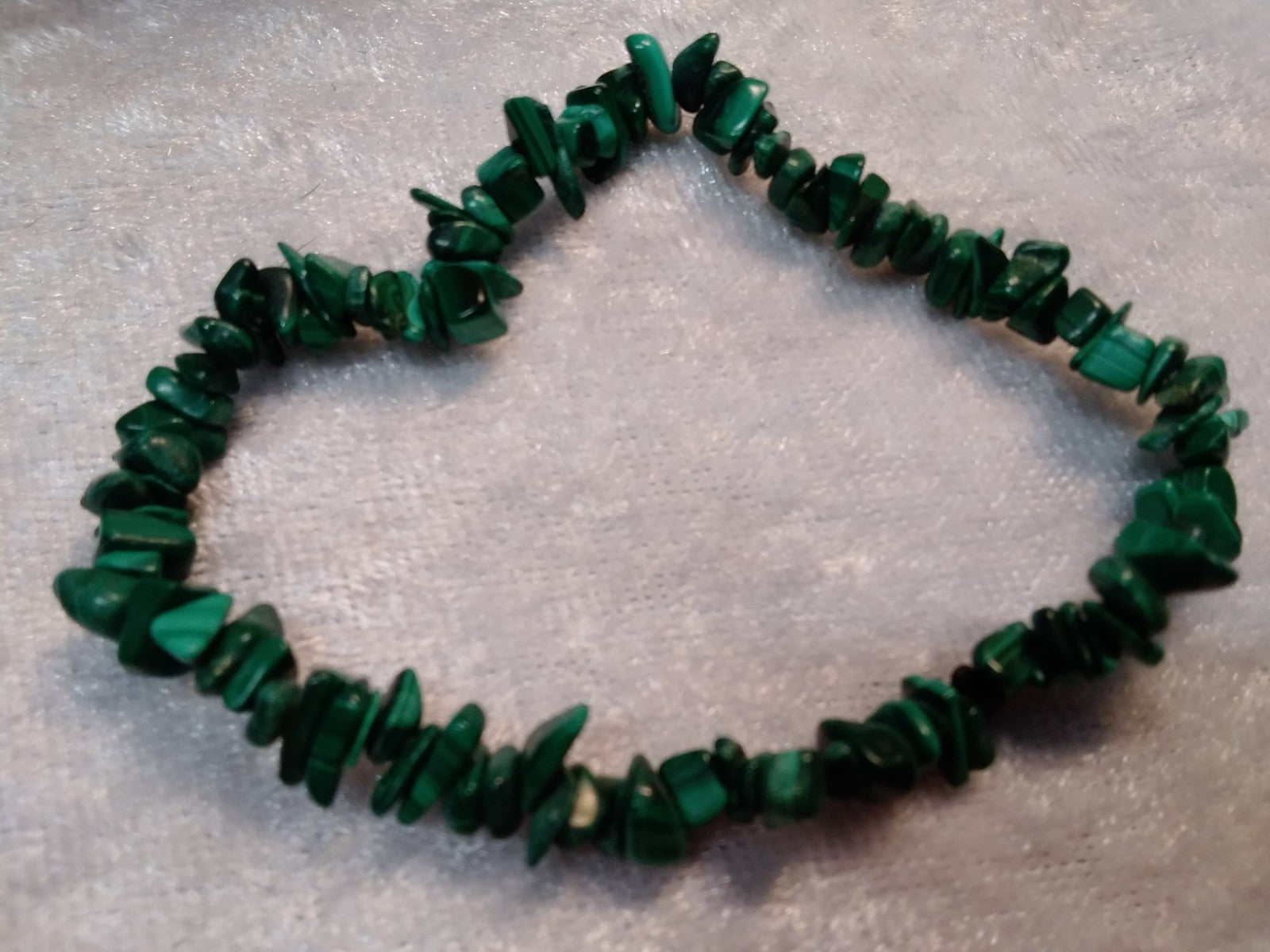 Natural Malachite Crystal Chip Bracelet – Elastic ~ Transformation • Protection