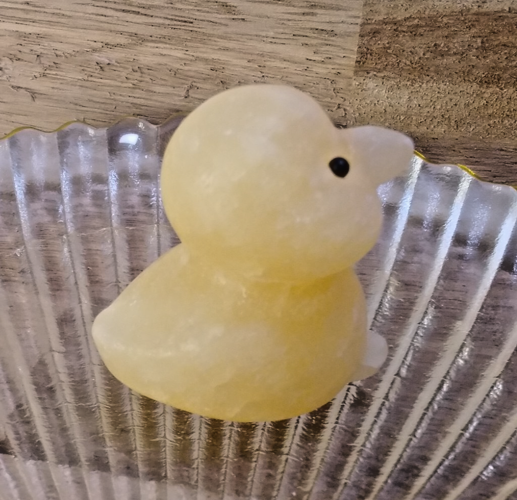 Natural Orange Calcite Duck Carving –4 m Crystal Figurine ~ Joy • Confidence (B)