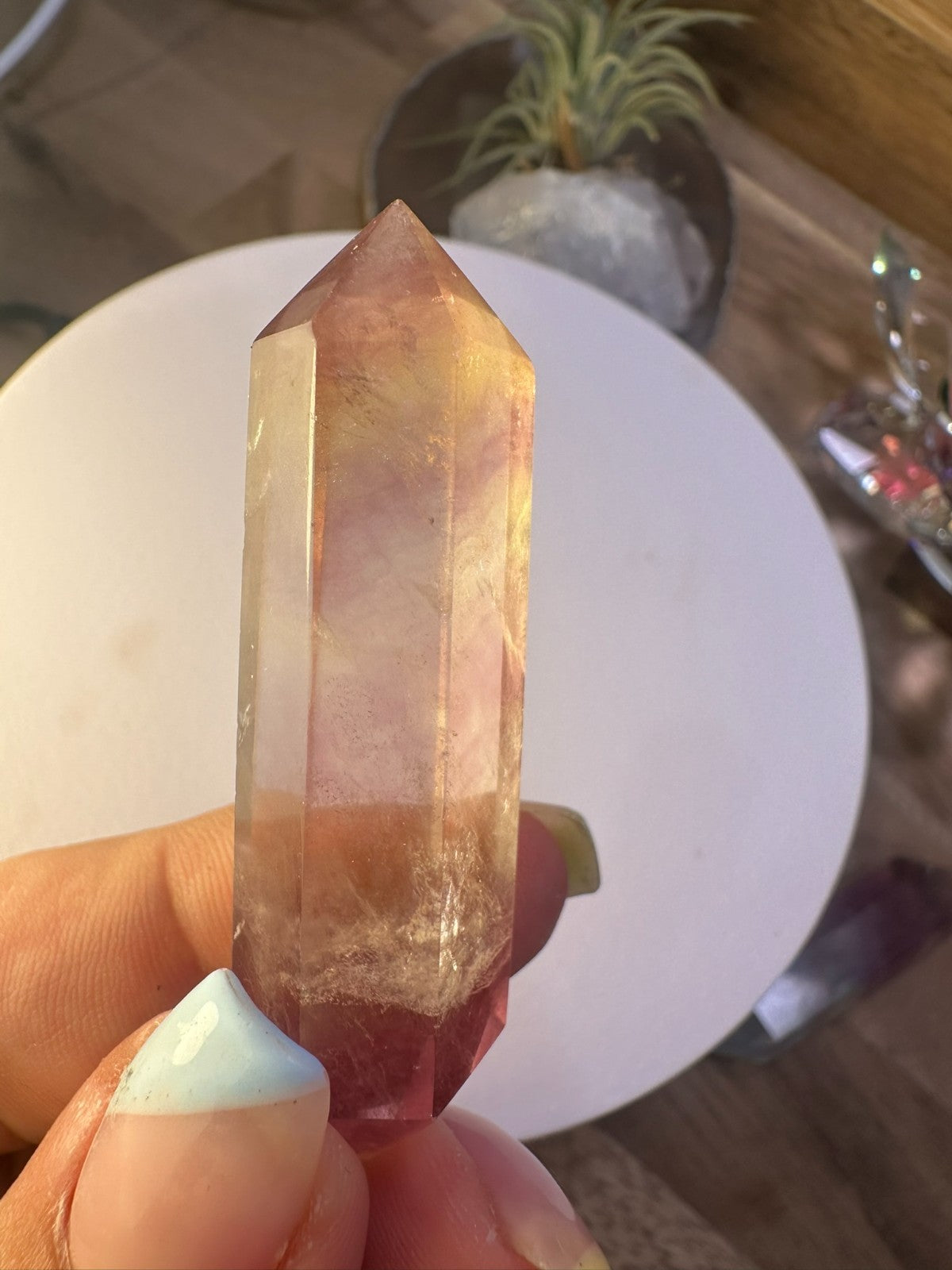 Rainbow Fluorite Double Terminated Point – 60mm Clarity • Focus • Balance •