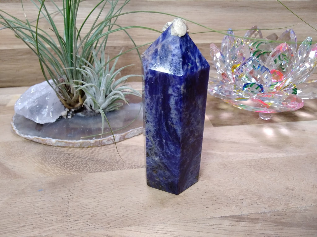 Sodalite Tower ~ 9 cm~ Crystal Generator ~ Blue Stone Healing Crystal ~ 130 g